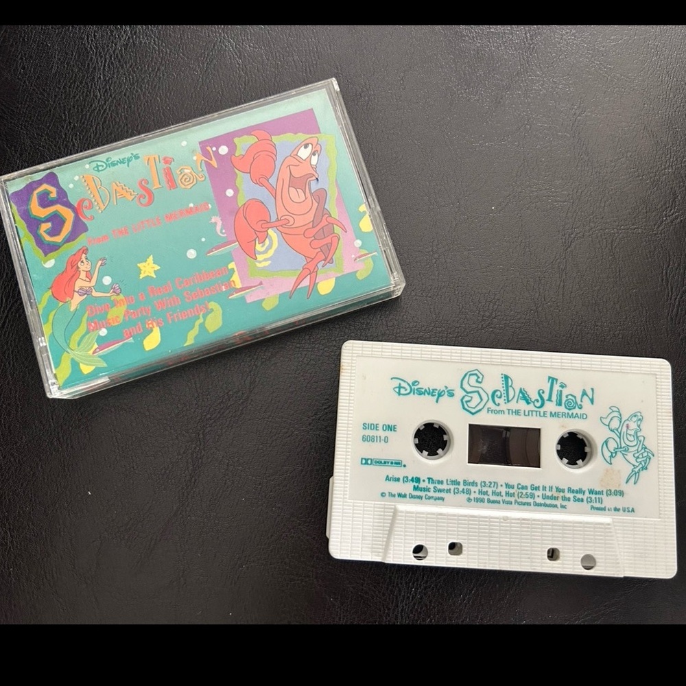Disney's Sebastian - From the Little Mermaid Cassette Tape 1990 Under The Sea